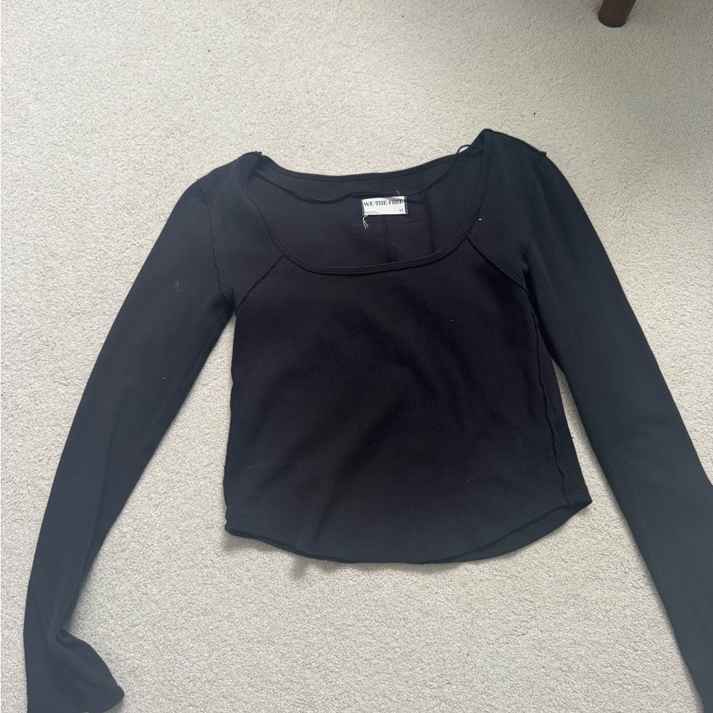 We The Free Black Long Sleeve Top